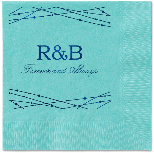 Glowing Bright Napkins, Blue, Aqua, Midnight