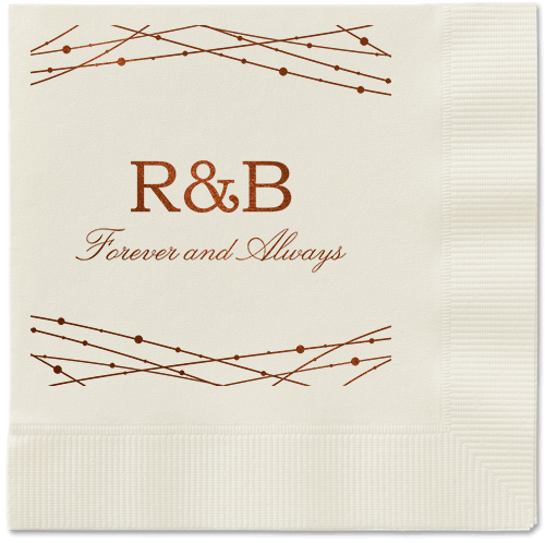 Glowing Bright Napkins, Brown, Ecru, Mocha