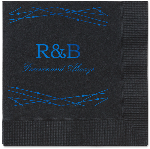 Glowing Bright Napkins, Blue, Black