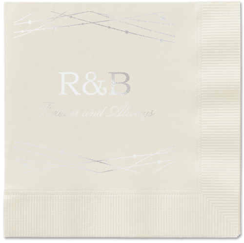 Glowing Bright Napkins, Grey, Ecru