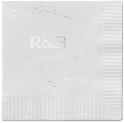 Glowing Bright Napkins, Grey, White