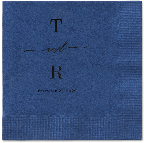 Diamond Blossoms Napkin, Black, Navy, Black