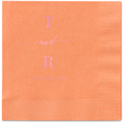 Diamond Blossoms Napkin, Pink, Coral, Blush