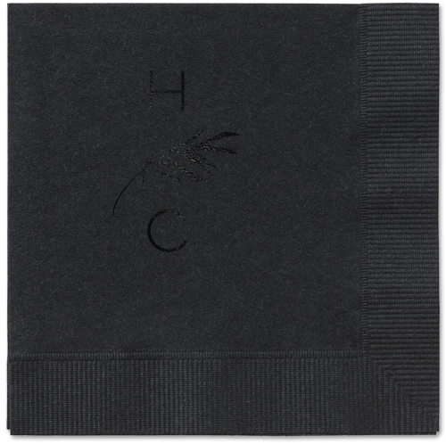 Tropical Herald Napkin, Black, Black, Black