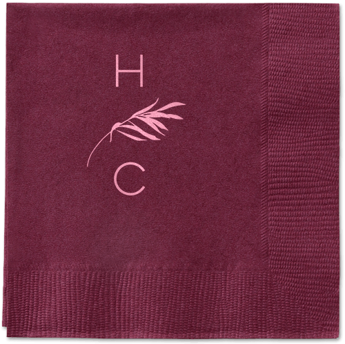 Tropical Herald Napkin, Pink, Berry