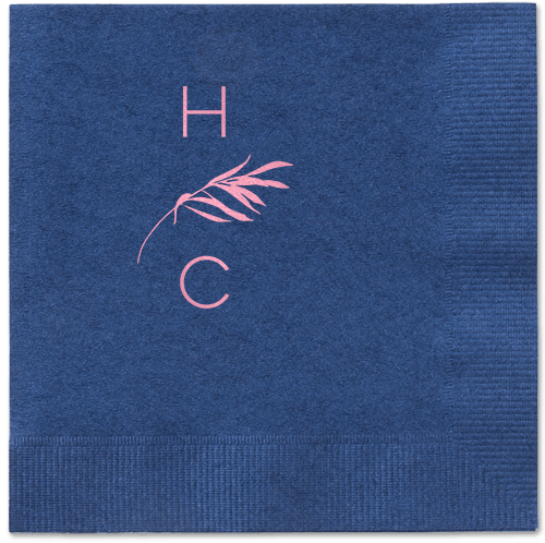 Tropical Herald Napkin, Pink, Navy, Blush