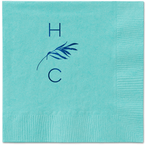 Tropical Herald Napkin, Blue, Aqua, Midnight