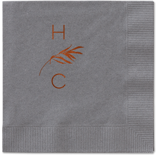 Tropical Herald Napkin, Brown, Pewter, Mocha