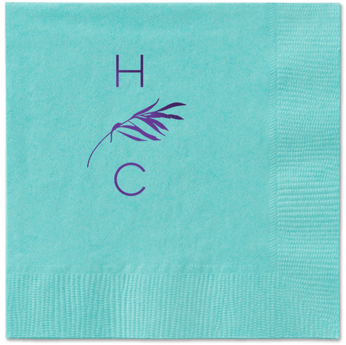 Tropical Herald Napkin, Purple, Aqua