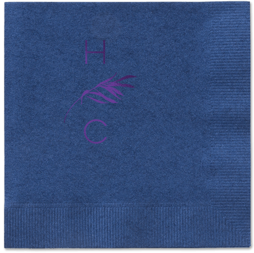 Tropical Herald Napkin, Purple, Navy, Purple