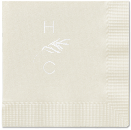 Tropical Herald Napkin, White, Ecru