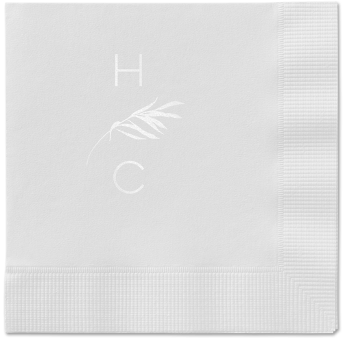 Tropical Herald Napkin, White, White, White