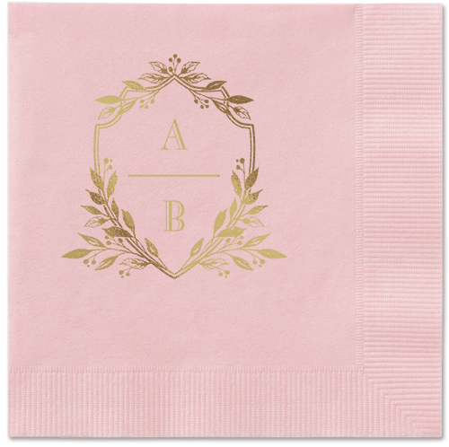 Classic Herald Napkin, Yellow, Blush, Gold