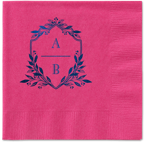 Classic Herald Napkin, Blue, Magenta