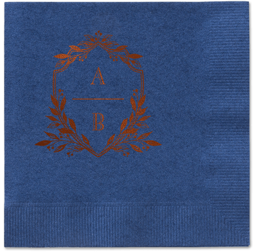 Classic Herald Napkin, Brown, Navy, Mocha