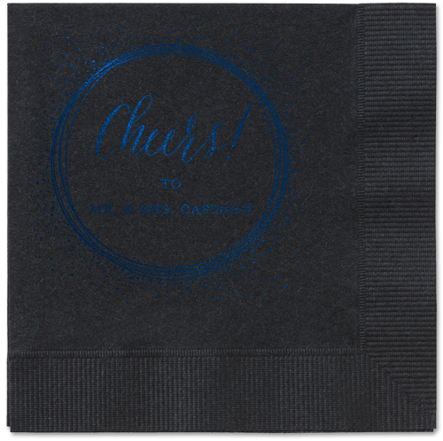 Resplendent Night Napkin, Blue, Black