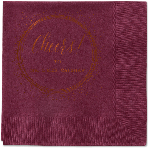 Resplendent Night Napkin, Brown, Berry, Mocha