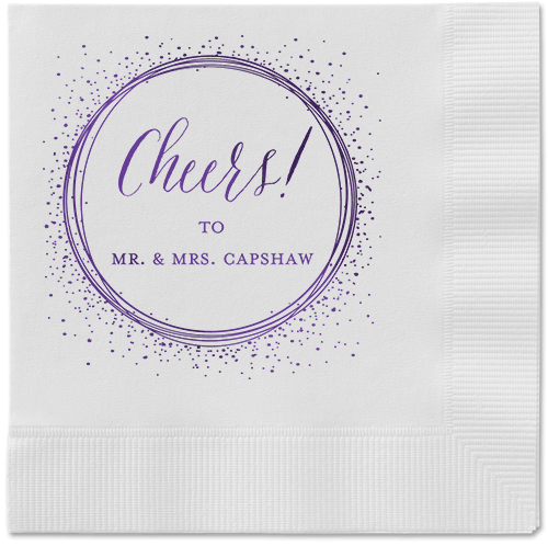 Resplendent Night Napkin, Purple, White