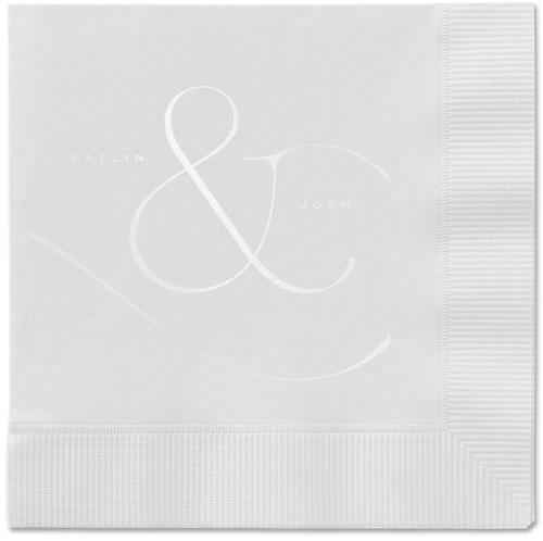 Elegant Embellishment Napkin, White, White