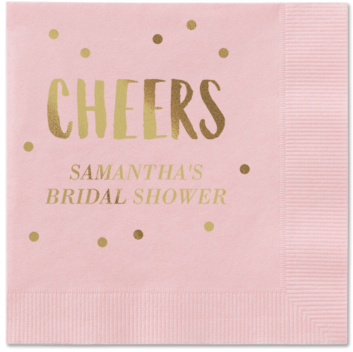 Bubbly Brunch Napkin, Yellow, Blush, Gold