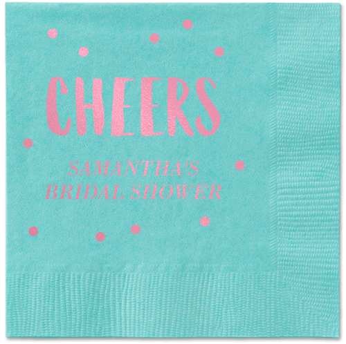 Bubbly Brunch Napkin, Pink, Aqua, Blush