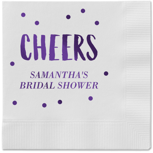 Bubbly Brunch Napkin, Purple, White