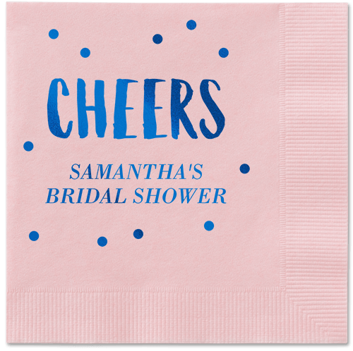 Bubbly Brunch Napkin, Blue, Blush, Royal