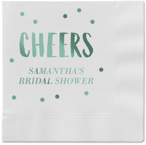 Bubbly Brunch Napkin, Green, White, Sage