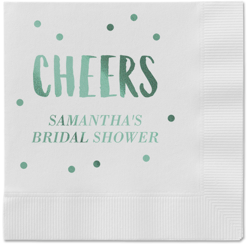 Bubbly Brunch Napkin, Green, White