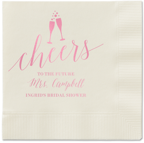 Gleaming Hooray Napkin, Pink, Ecru, Blush