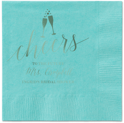 Gleaming Hooray Napkin, Green, Aqua, Sage