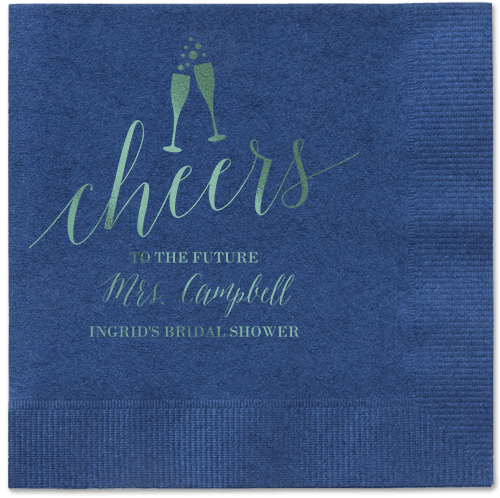 Gleaming Hooray Napkin, Green, Navy