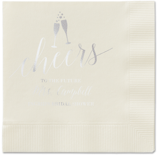 Gleaming Hooray Napkin, Grey, Ecru