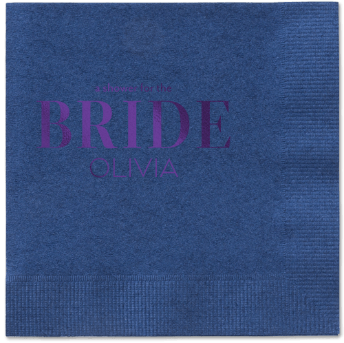 Watercolor Flowers Napkin, Purple, Navy, purple