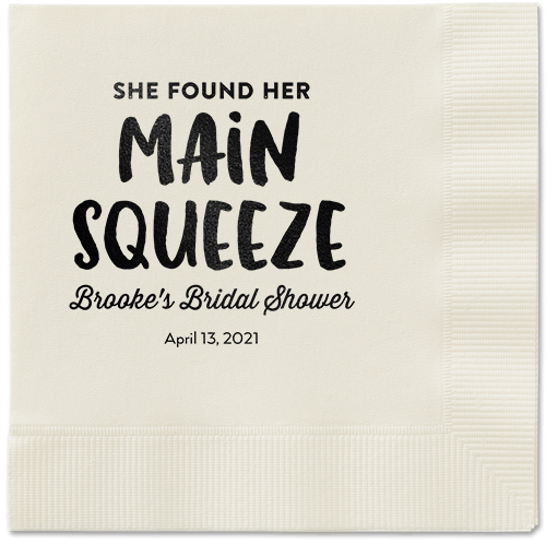 Main Squeeze Napkin, Black, Ecru, black