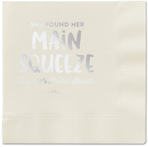 Main Squeeze Napkin, Grey, Ecru