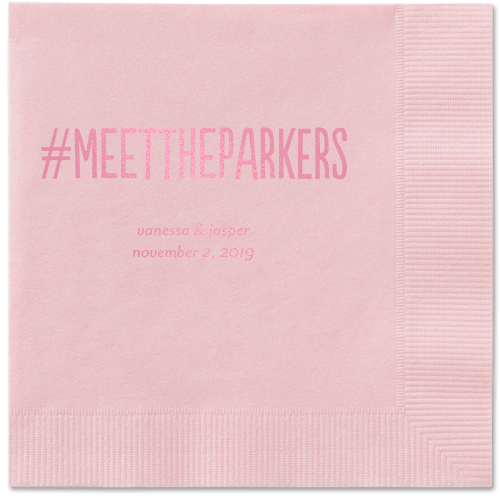 Adorable Couple Napkins, Pink, Blush, Blush