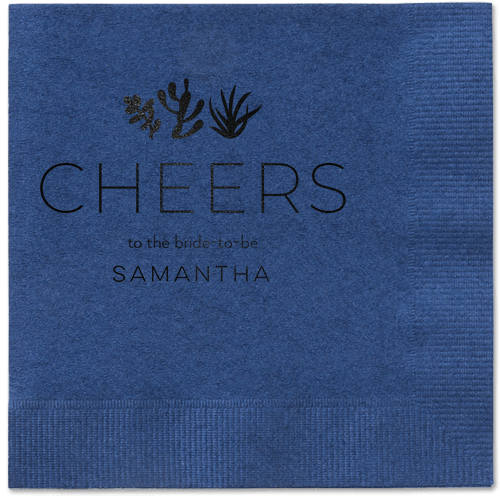 Desert Greenery Napkin, Black, Navy, black