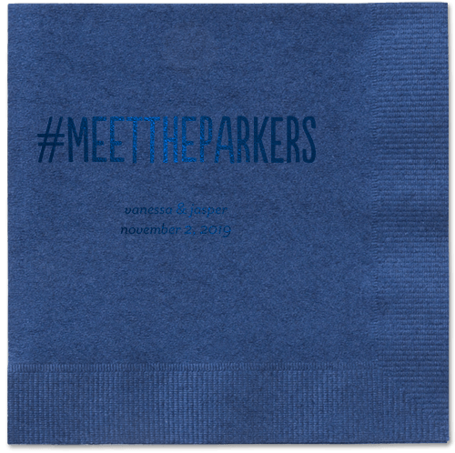 Adorable Couple Napkins, Blue, Navy, Midnight