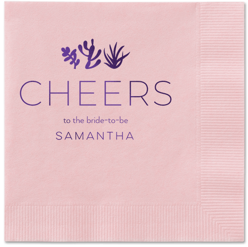 Desert Greenery Napkin, Purple, Blush