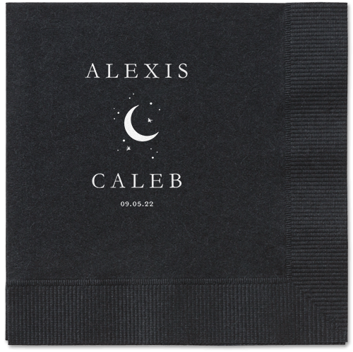 Celestial Union Napkin, White, Black, white