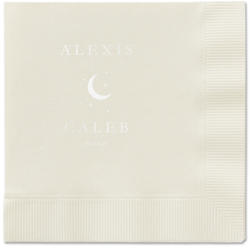 Celestial Union Napkin, White, Ecru