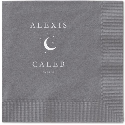 Celestial Union Napkin, White, Pewter