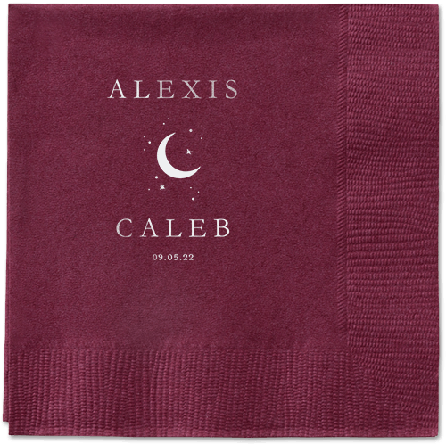 Celestial Union Napkin, Grey, Berry