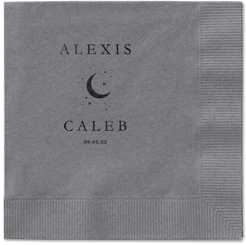 Celestial Union Napkin, Black, Pewter, black