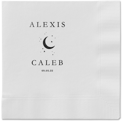 Celestial Union Napkin, Black, White, black