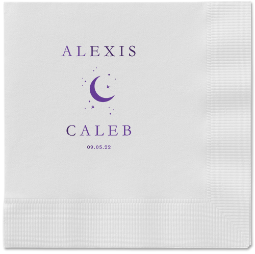Celestial Union Napkin, Purple, White, purple