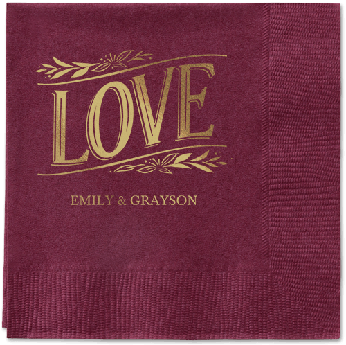 Ornamented Petals Napkin, Yellow, Berry