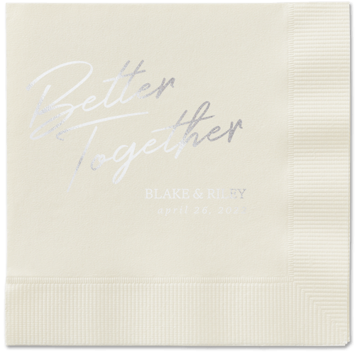 Improved Together Napkin, Grey, Ecru