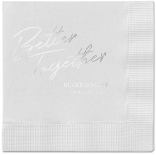 Improved Together Napkin, Grey, White